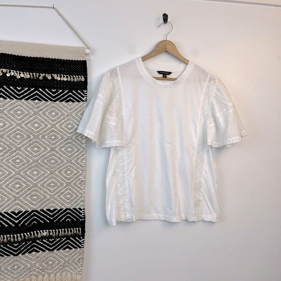 Banana Republic Factory Tops - 🌺NWT banana republic white ruffle sleeve tee